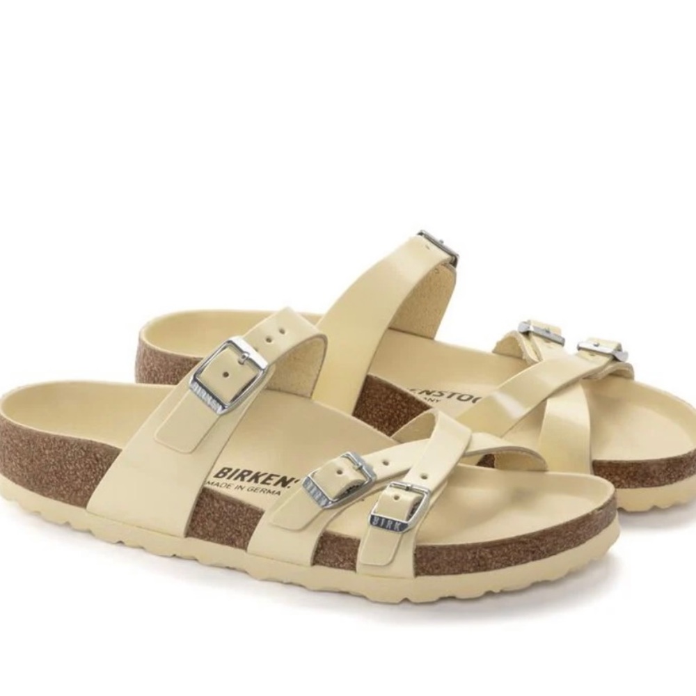 Birkenstock Yellow Sandals Comfortable Cork Footbed